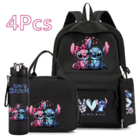 Lilo & Stich School Set: Backpack, Lunch Bag, Pencil Case And Water Bottle