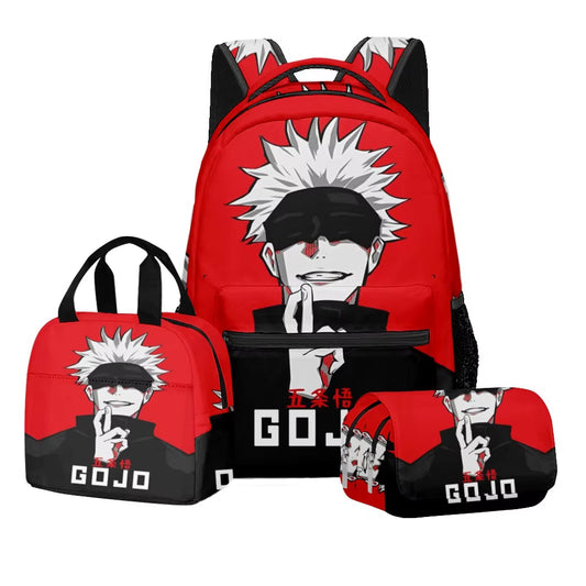 Jujutsu Kaisen School Set: Backpack, Lunch Bag and Pencil Case