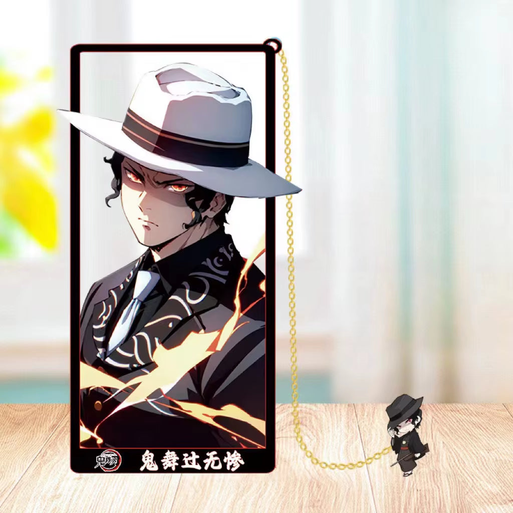 Demon Slayer Metal Bookmarks: Kamado Tanjirou, Agatsuma Zenitsu, Hashibira Inosuke, Tomioka Giyuu, and Kochou Shinobu