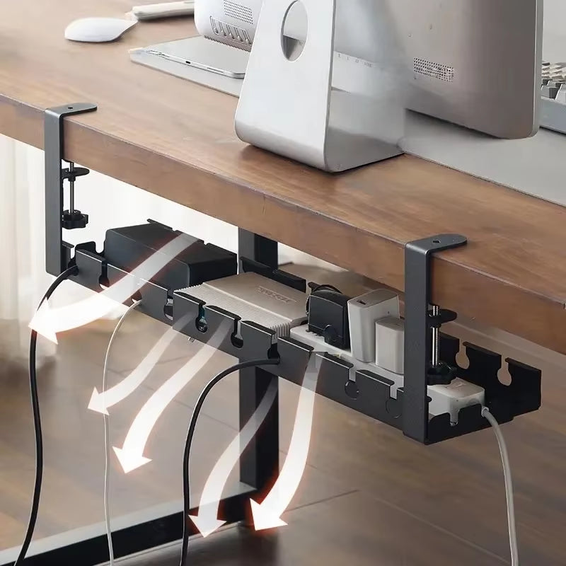 No-drill Retractable Cable Organizer For Laptop/PC