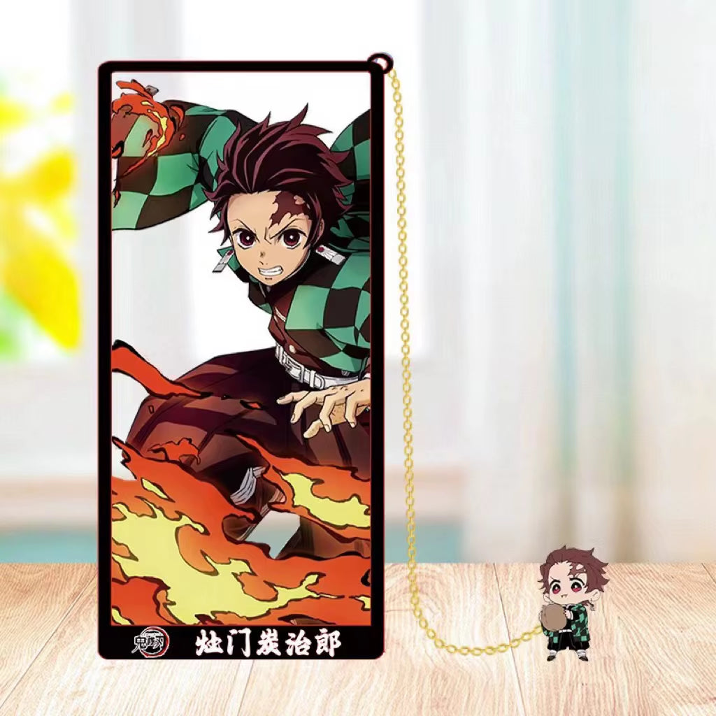 Demon Slayer Metal Bookmarks: Kamado Tanjirou, Agatsuma Zenitsu, Hashibira Inosuke, Tomioka Giyuu, and Kochou Shinobu