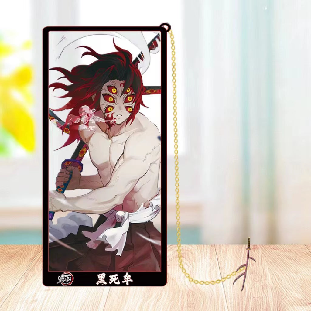 Demon Slayer Metal Bookmarks: Kamado Tanjirou, Agatsuma Zenitsu, Hashibira Inosuke, Tomioka Giyuu, and Kochou Shinobu