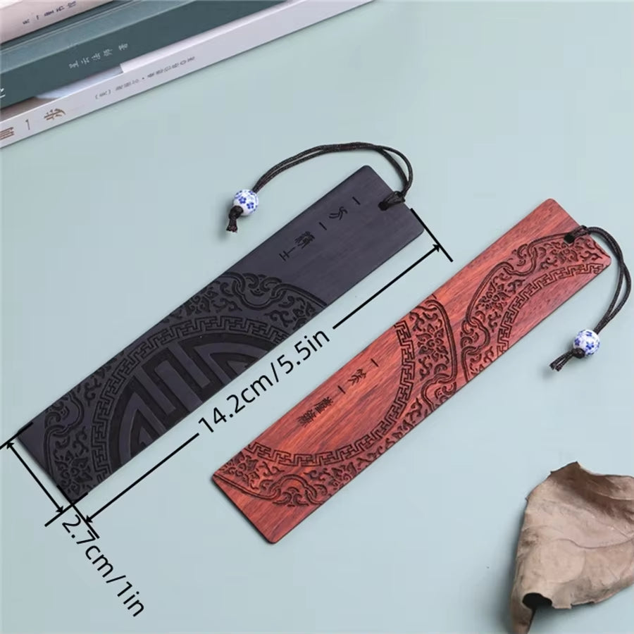Chinese Style Sandalwood Bookmark