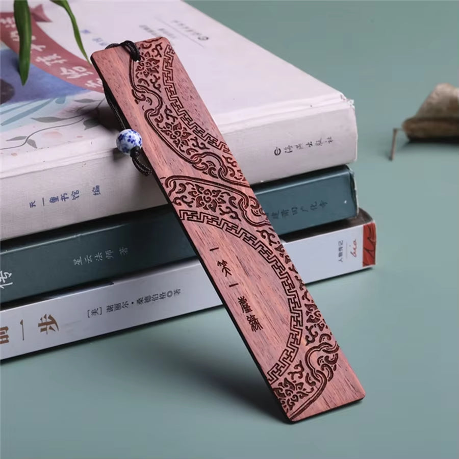 Chinese Style Sandalwood Bookmark