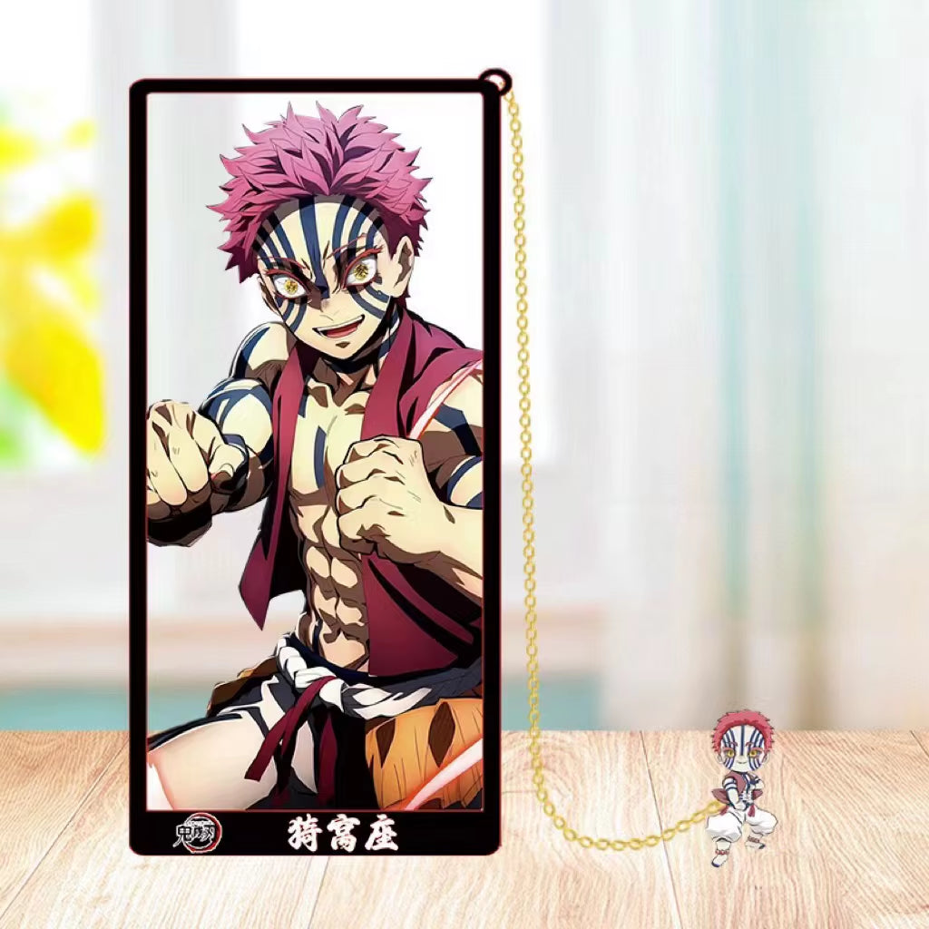 Demon Slayer Metal Bookmarks: Kamado Tanjirou, Agatsuma Zenitsu, Hashibira Inosuke, Tomioka Giyuu, and Kochou Shinobu