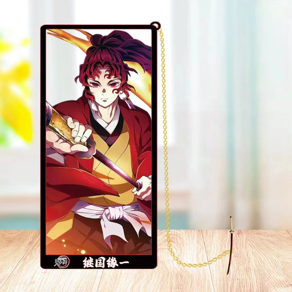 Demon Slayer Metal Bookmarks: Kamado Tanjirou, Agatsuma Zenitsu, Hashibira Inosuke, Tomioka Giyuu, and Kochou Shinobu
